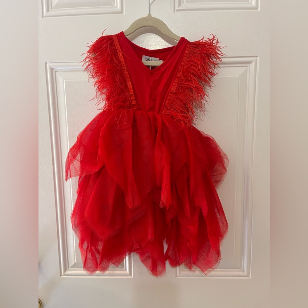 Lola & the Boys Holiday Gigi Red Christmas Dress